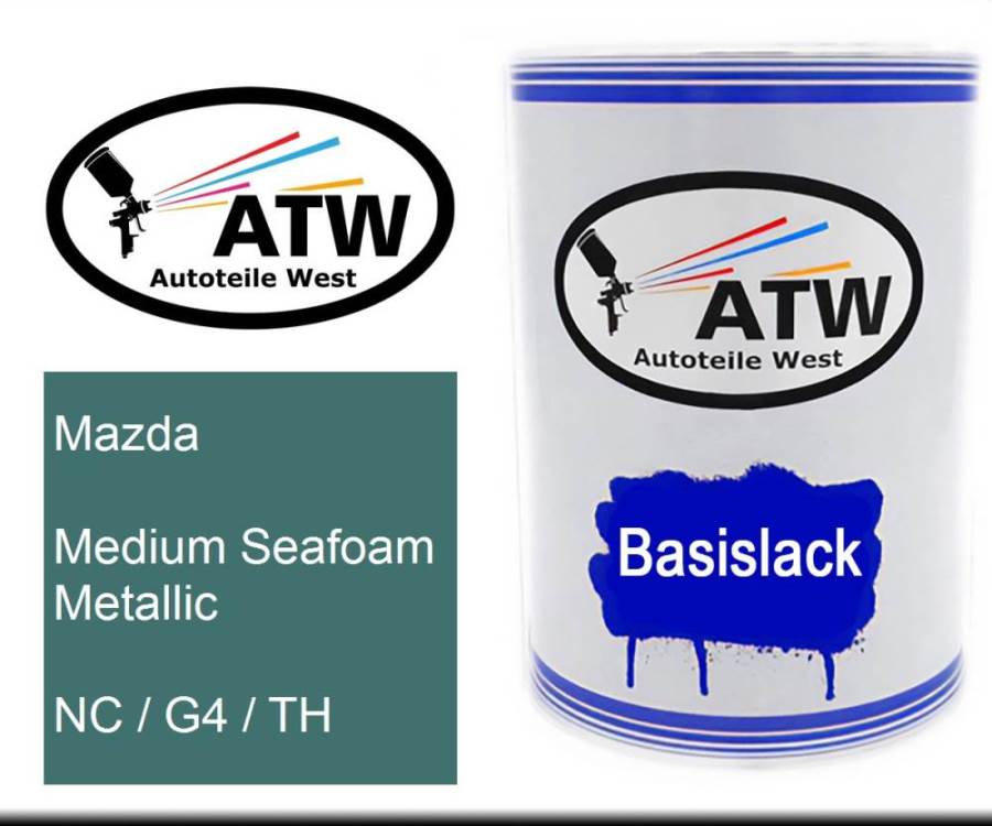 Mazda, Medium Seafoam Metallic, NC / G4 / TH: 500ml Lackdose, von ATW Autoteile West.